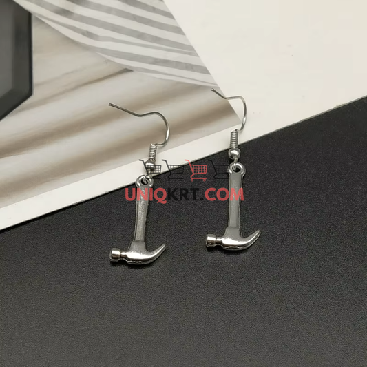 Retro Mini Tool Hammer Earring