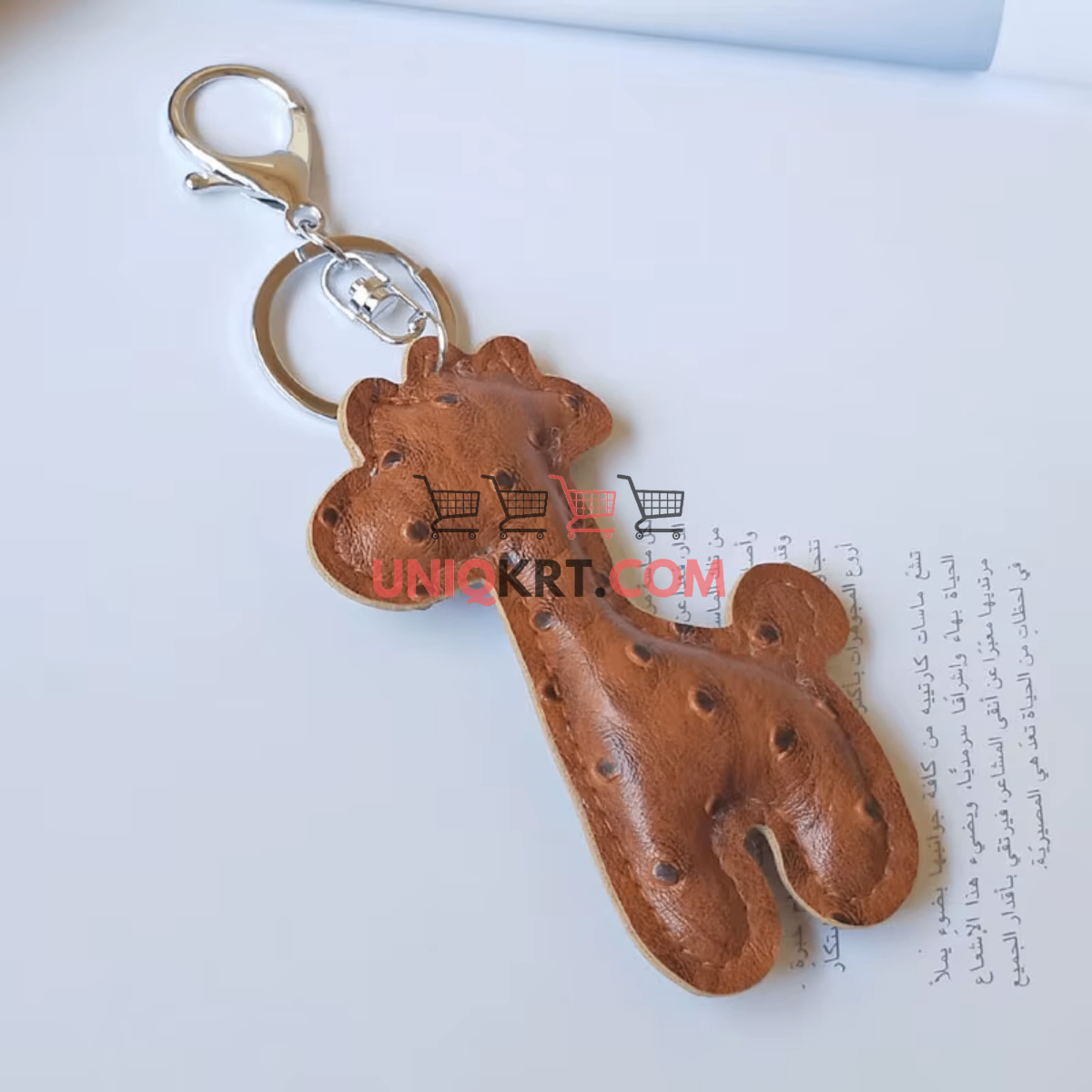 PU Leather Giraffe Keychain