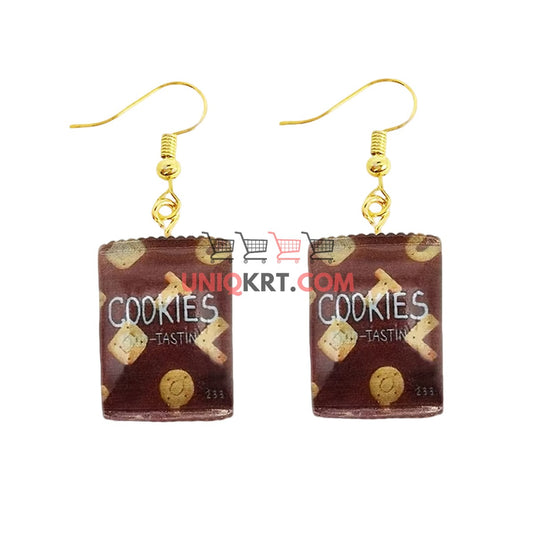 Handmade Resin Cookies Earring