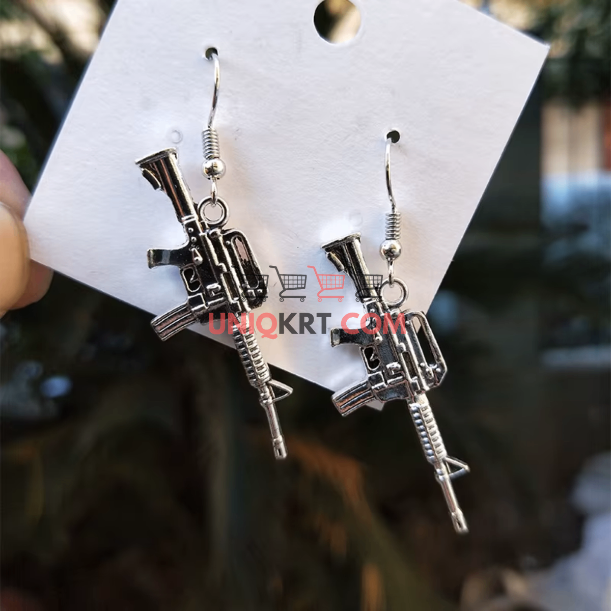 Punk Pendant AK47 Earring