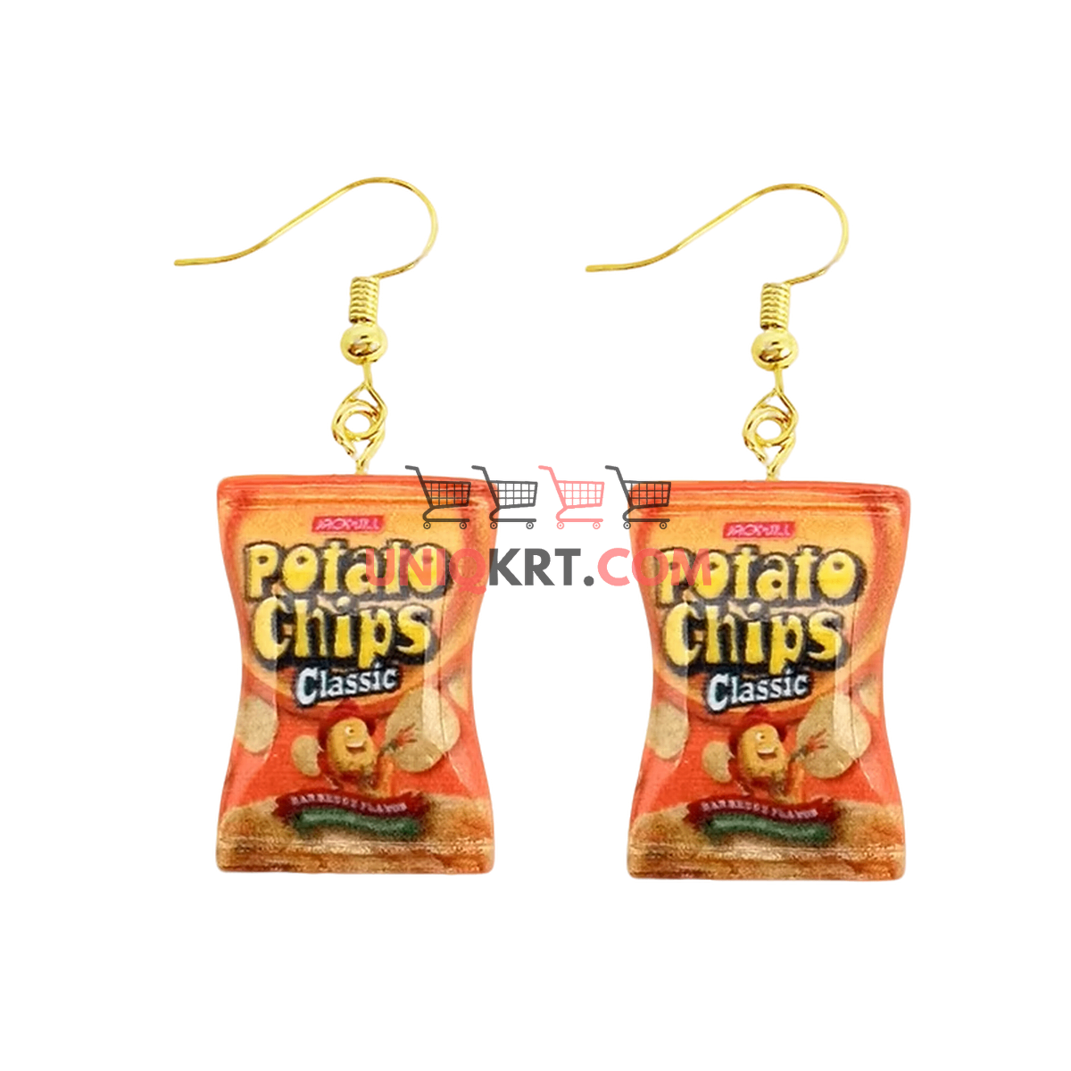 Handmade Resin Potao Chips Earring